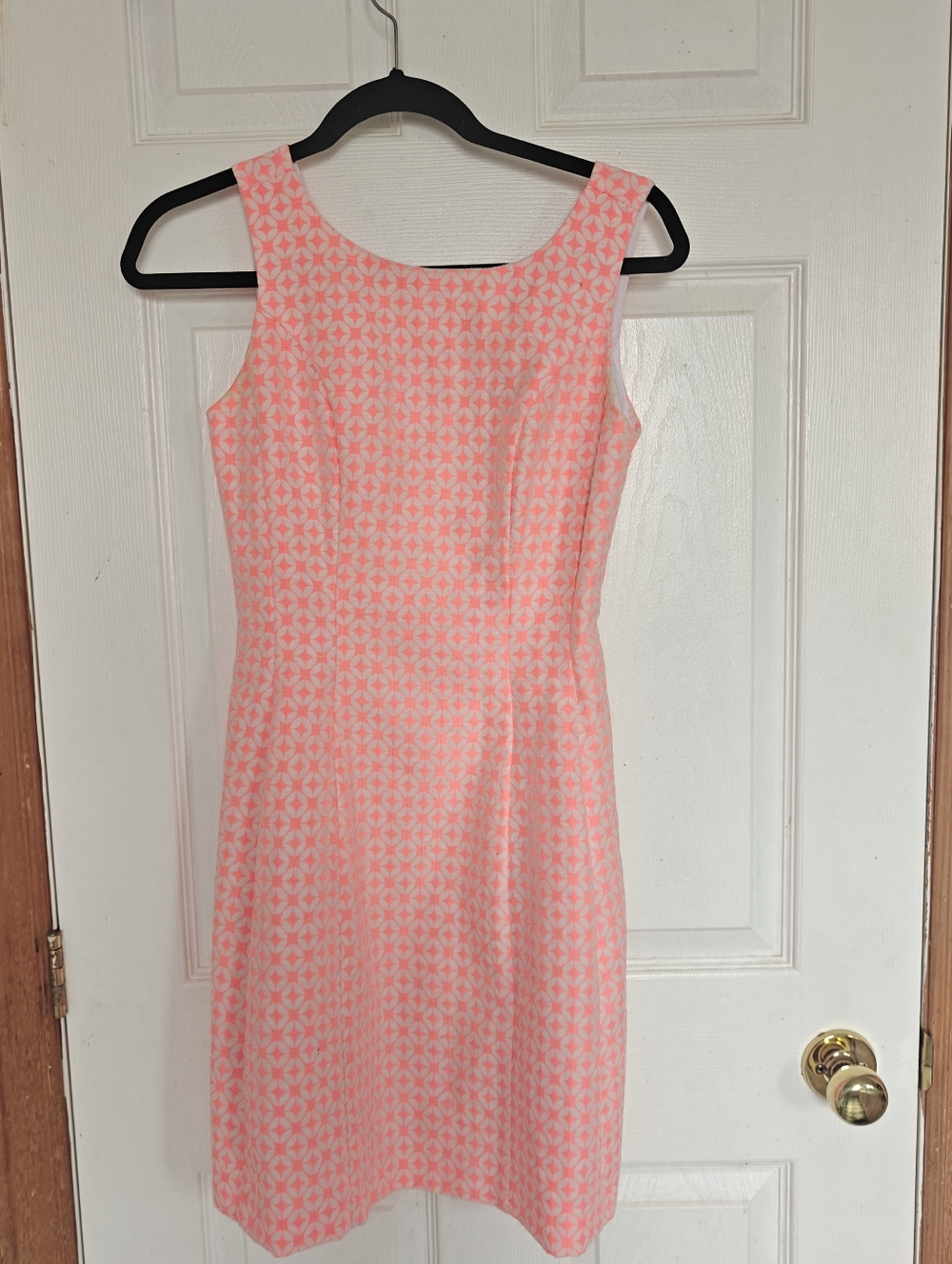 Jacob Sleeveless Coral Patterned Sheath Dress